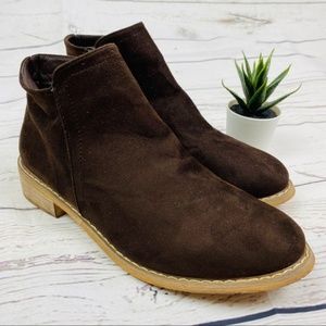 NEW! Seven7 Brown Suede Leather Ankle Boots Cisco